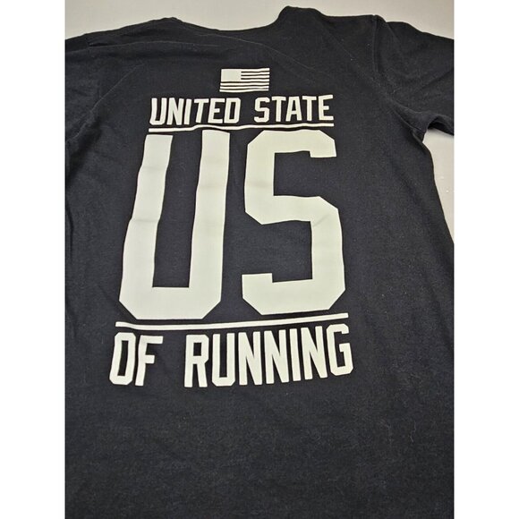 ADIDAS USA United State Of Running T-Shirt Mens Medium. The Go-To‎ Tee Black. - Picture 5 of 7